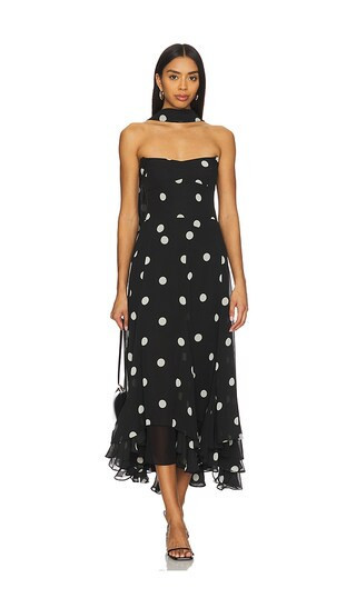 Amanda Uprichard Monterey Dress With Scarf in Black. - size L | Revolve Clothing (Global)