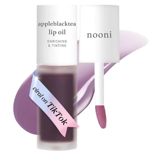 NOONI Korean Lip Oil - Appleblacktea | Long-Lasting, Moisturizing, Plumping, Revitalizing for Dry Lips, Waterproof, No Peel Off, Hydrating Lip Stain, Stocking Stuffers, Teen Girl Gifts, 0.12 FL Oz | Amazon (US)