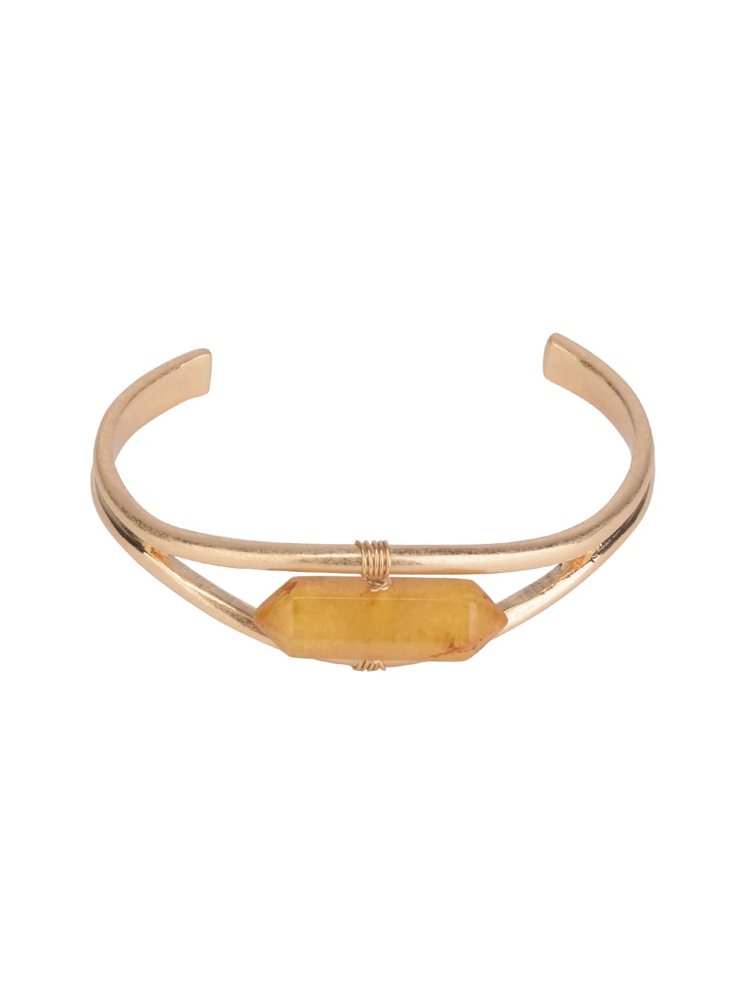 The Pioneer Woman Gold with Yellow Crystal Cuff Bracelet | Walmart (US)