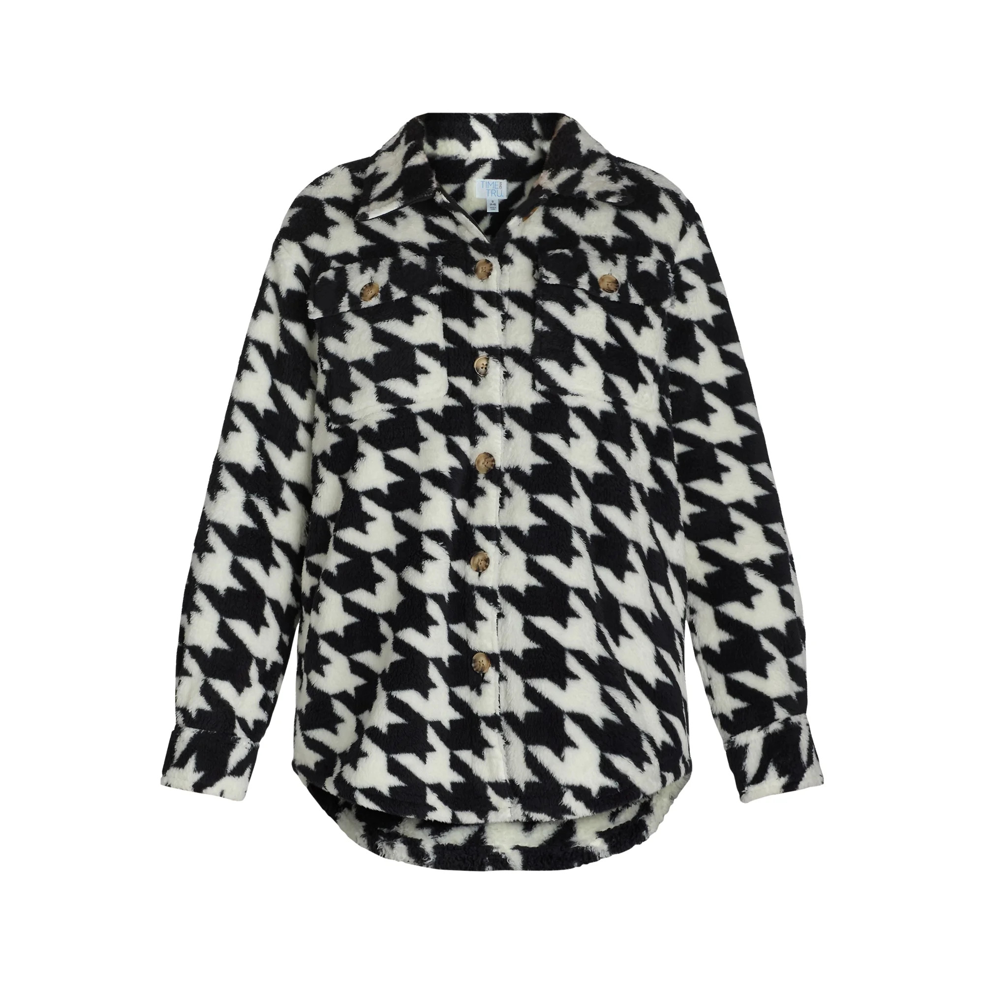 Time and Tru Women's Faux Shearling Shacket, Sizes XS-XXXL | Walmart (US)