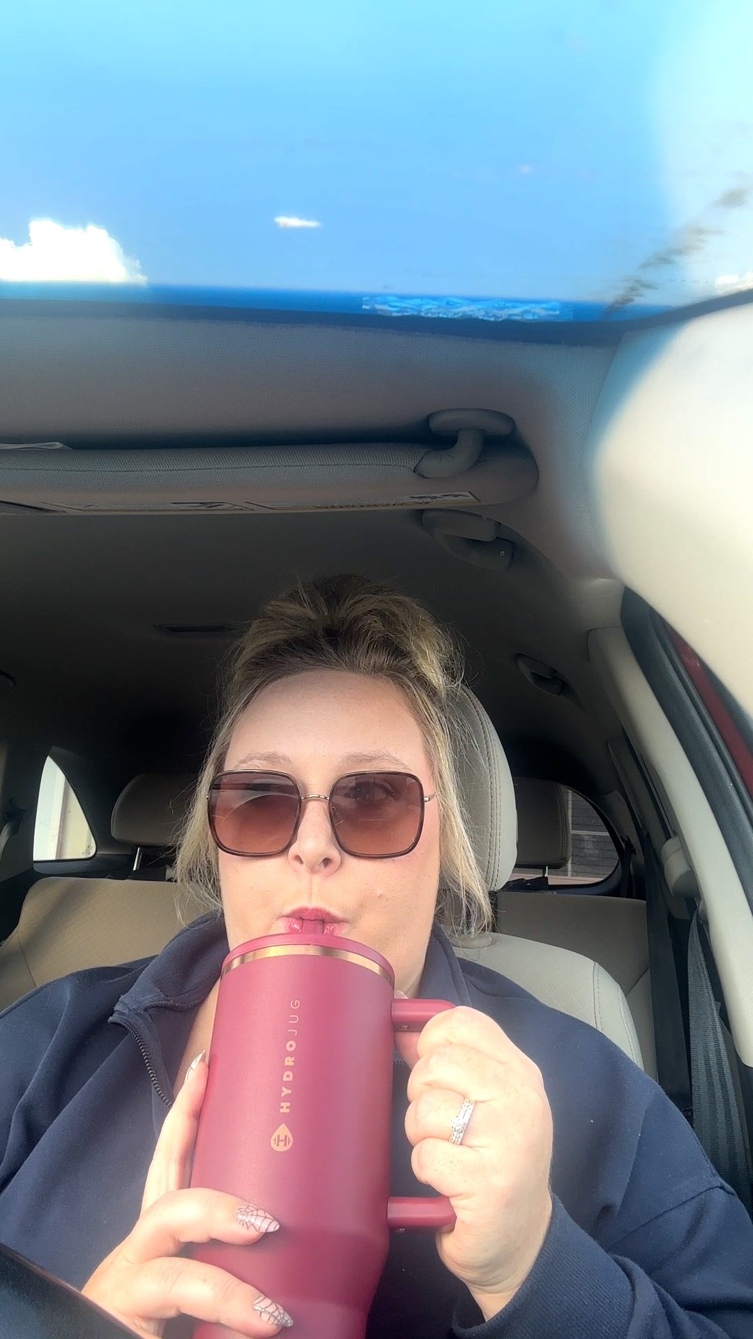 My Merlot red Hydrojug is on SALE 🙌🏼 Spill-proof, built-in straw, and honestly the tumbler I reach for every single day. I always drink more water with a straw! I’m obsessed with this deep cranberry color — so perfect for winter. 🎄 Great for gifting or treating yourself!

#LTKCyberWeek #LTKGiftGuide #LTKFindsUnder50