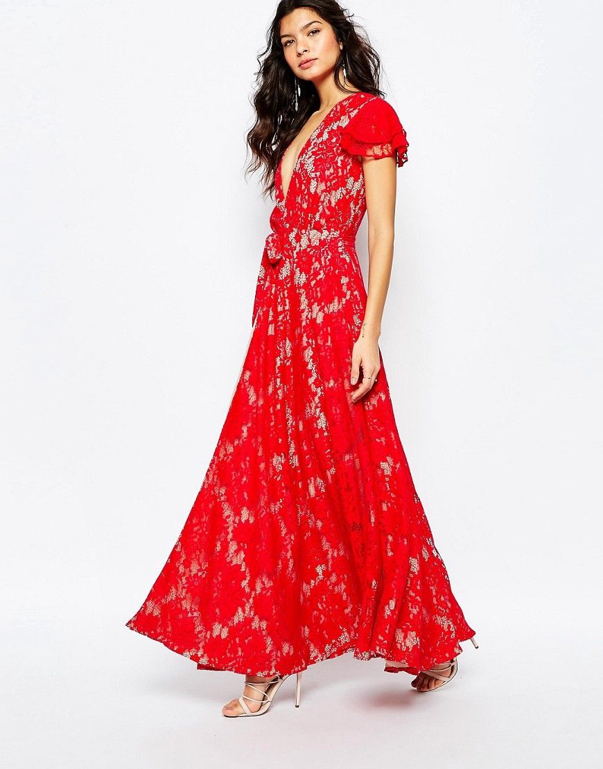 The Jetset Diaries Piazza Maxi Dress in Red - Ruby | ASOS US