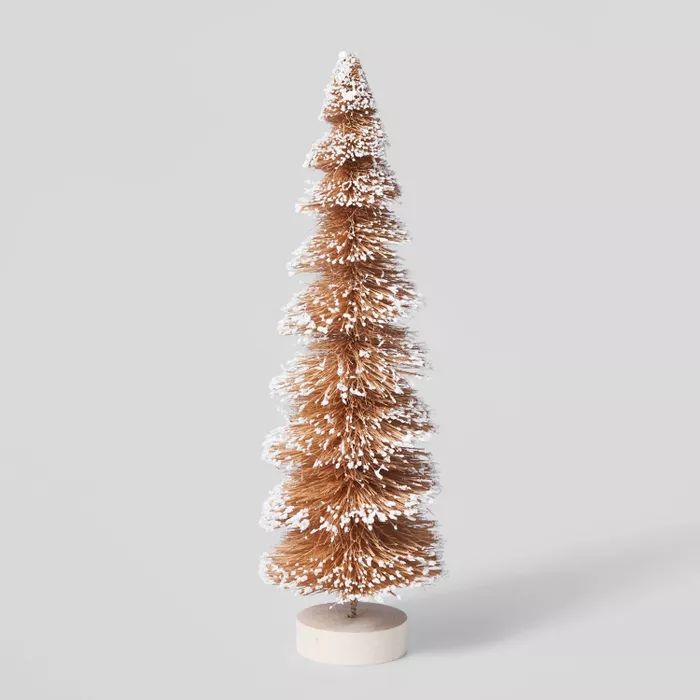Tall Glitter Bottle Brush Tree Decorative Figurine Brown - Wondershop&#8482; | Target