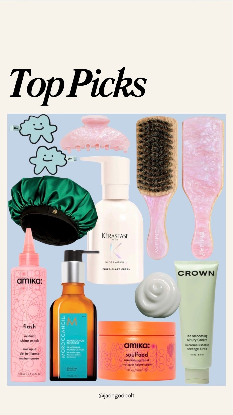 Sephora top picks! 

Hair clips, bonnet, hair brush, styling products, hair oil

#LTKselfcare #LTKSaleAlert #LTKBeauty
