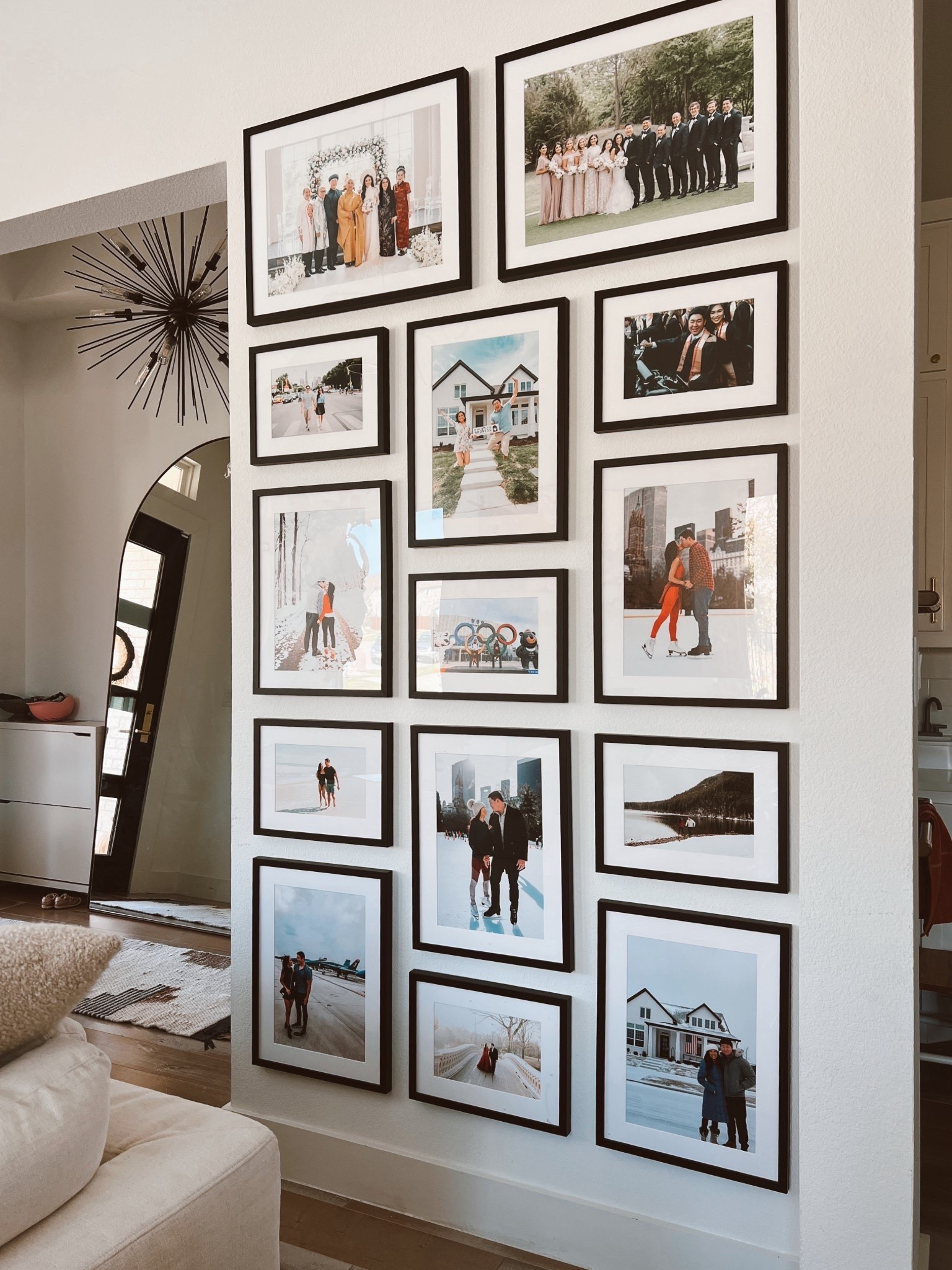 Custom gallery wall we love and have in our living room. The exact measurements are on my blog, colorandchic.com if you search gallery wall. Also linking an online option that is floor to ceiling

#LTKHome