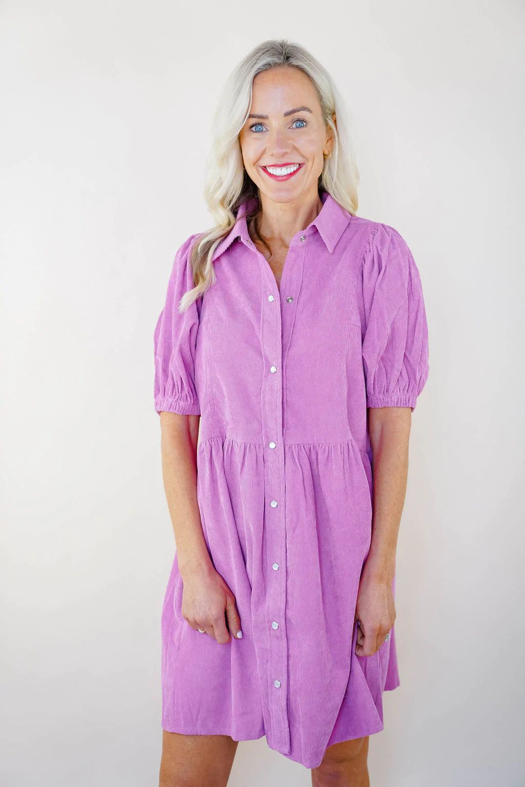 Pixie Corduroy Button Up Dress | Dress & Dwell