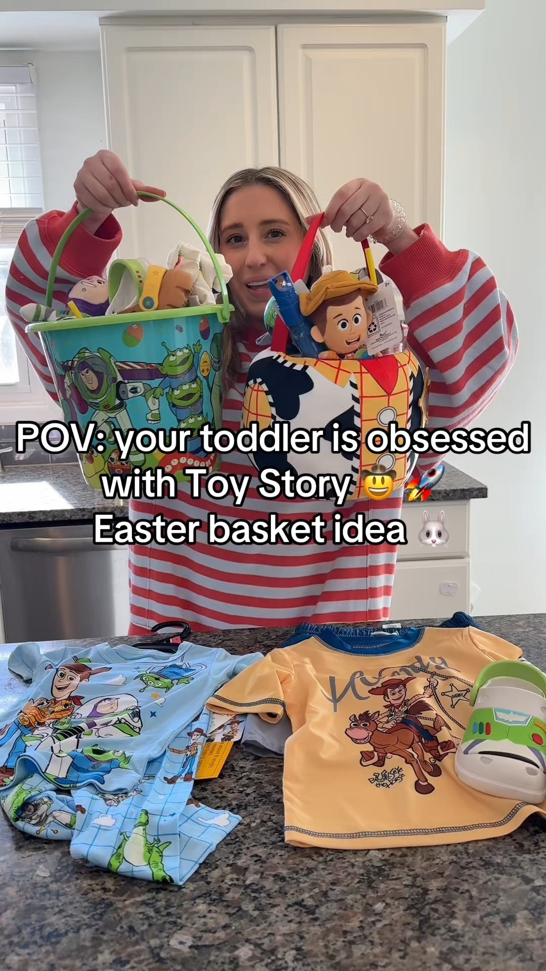 Umm excuse!! 
This Toy Story themed Easter basket!!! I cannot take the cuteness!!! So cute to make a themed one or just add some of these adorable Toy Story Easter and Toy Story toys / outfits and Toy Story crocs to their Easter basket! How cute are the pajamas and swim suit too? 

#easterbasket #toystory  #momof4 #momlife 

#LTKSeasonal #LTKKids #LTKmomlife