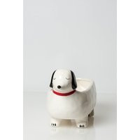 Long White Dog Pot, Dachshund Hotdog Planter, Weiner Dog, Succulent Black & Gift For Lover | Etsy (US)