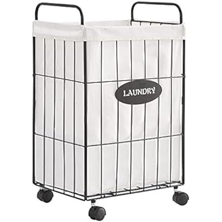 Rae Dunn Heavy Duty Laundry Hamper on Wheels - By Designstyles | Amazon (US)