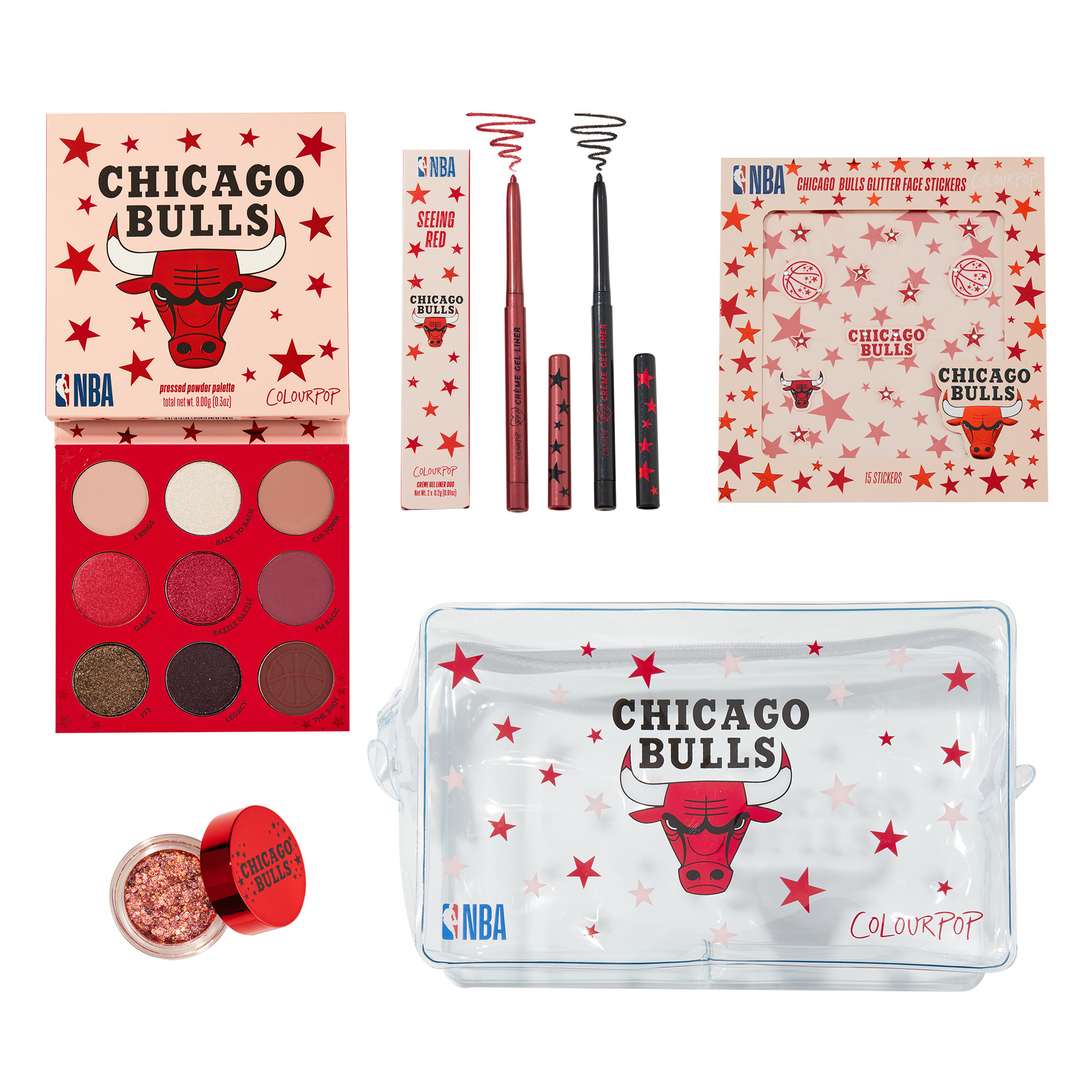Women's ColourPop Red Chicago Bulls NBA Makeup Collection Set | Fanatics