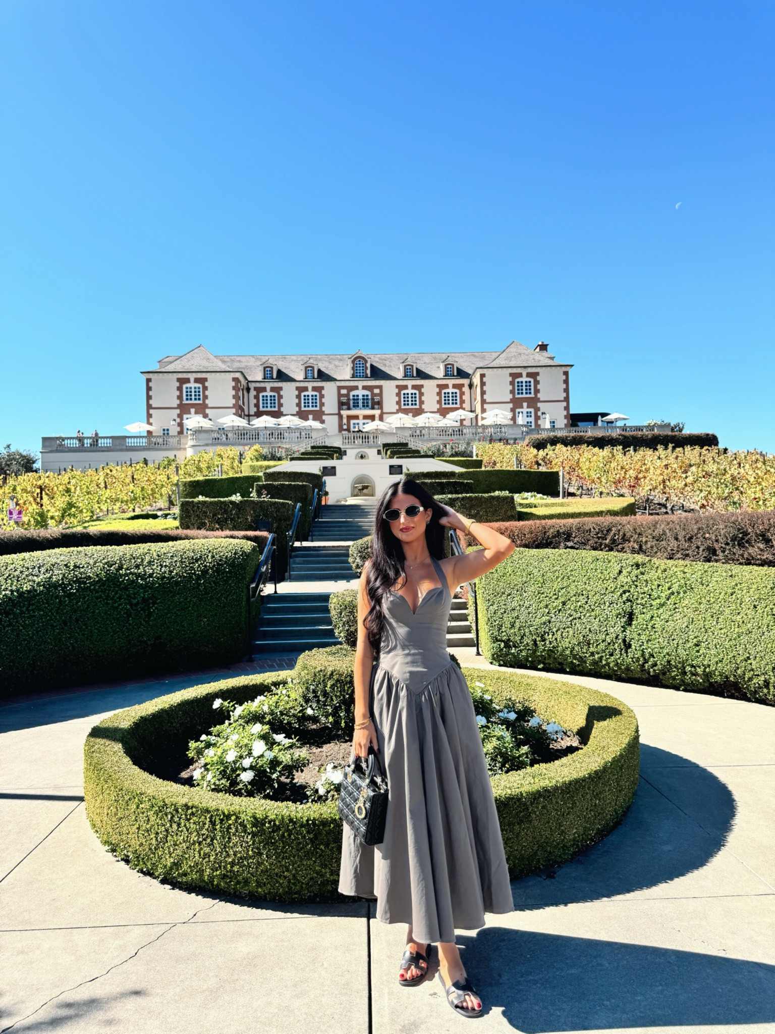 Napa Winery Outfit. Drop-Waisted Dress. House of CB

#LTKHoliday #LTKStyleTip #LTKTravel