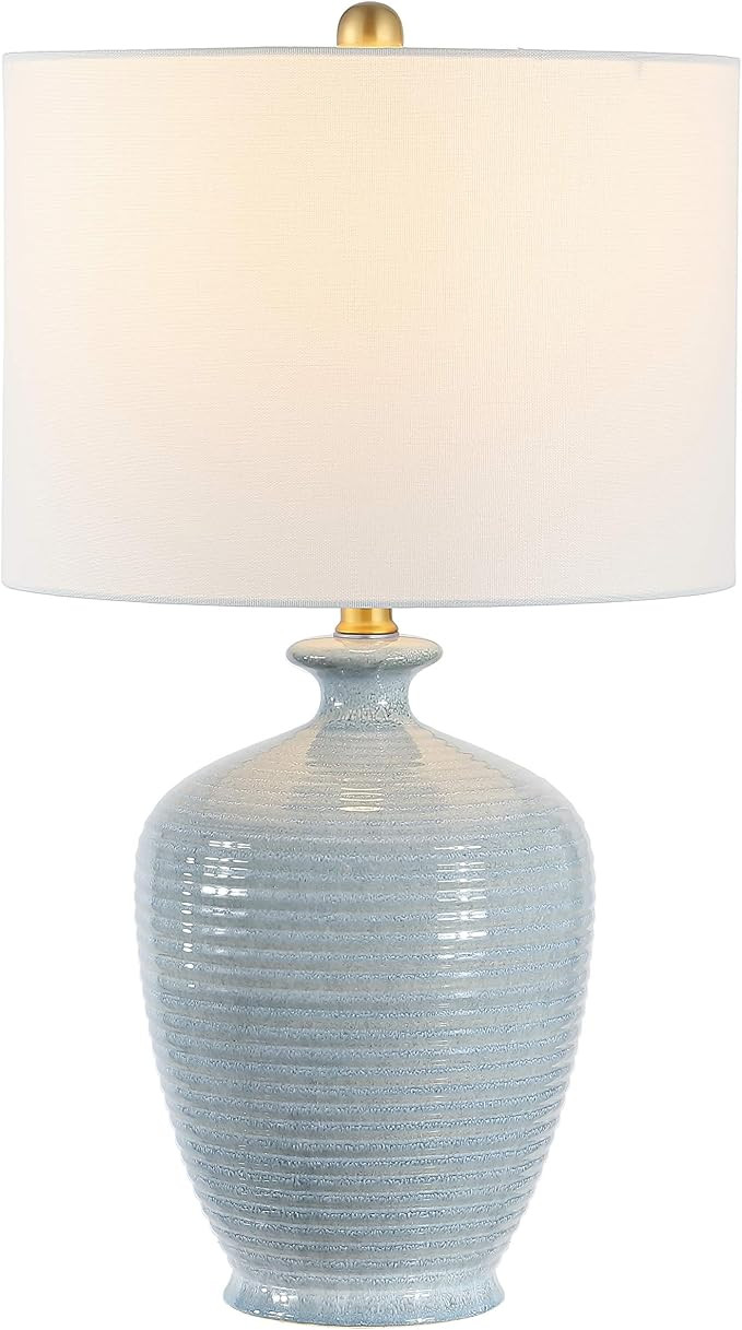 SAFAVIEH Lighting Collection Hanron Modern Blue 26-inch Bedroom Living Room Home Office Desk Nigh... | Amazon (US)