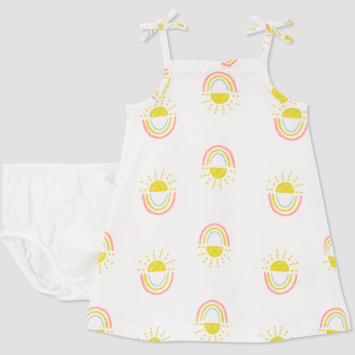 Carter's Just One You® Baby Girls' Family Love Sunshine Rainbow Sundress - Yellow/White | Target