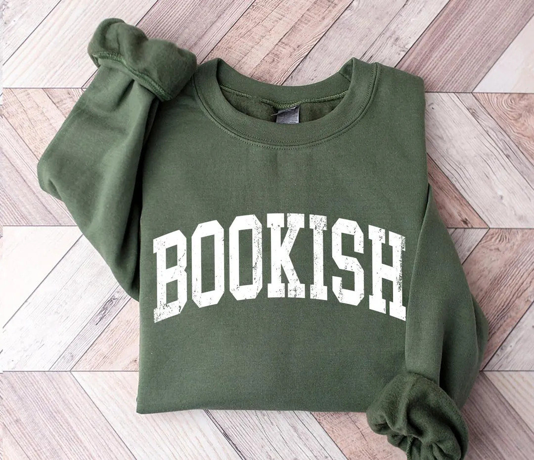Bookish Sweatshirt, Book Lover Sweatshirt, Teacher Book Sweater Book Lover Gift, Funny Bookish Sw... | Etsy (US)