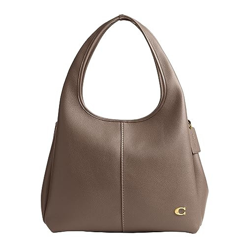 COACH Polished Pebble Leather Lana Shoulder Bag, Dark Stone | Amazon (US)