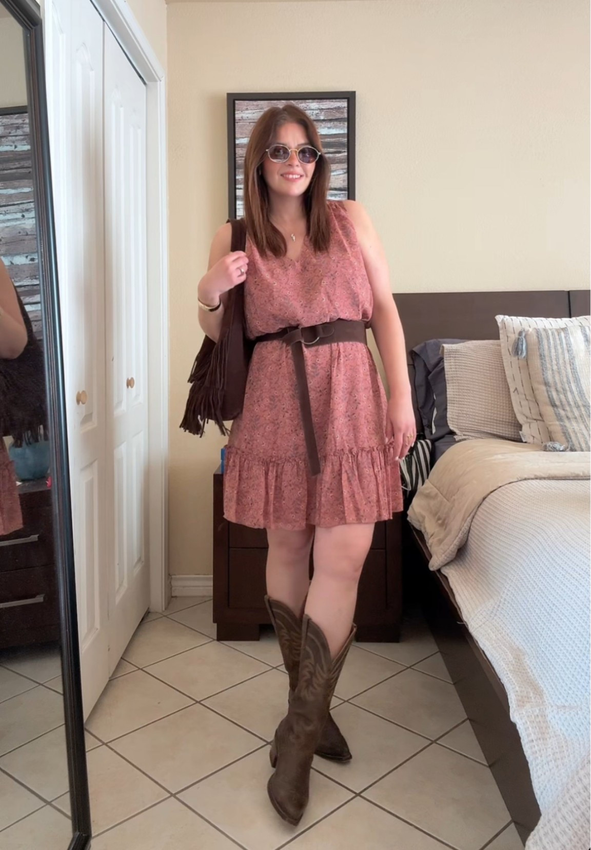 Flowy floral dress (western chic)

#LTKootd #LTKOver40