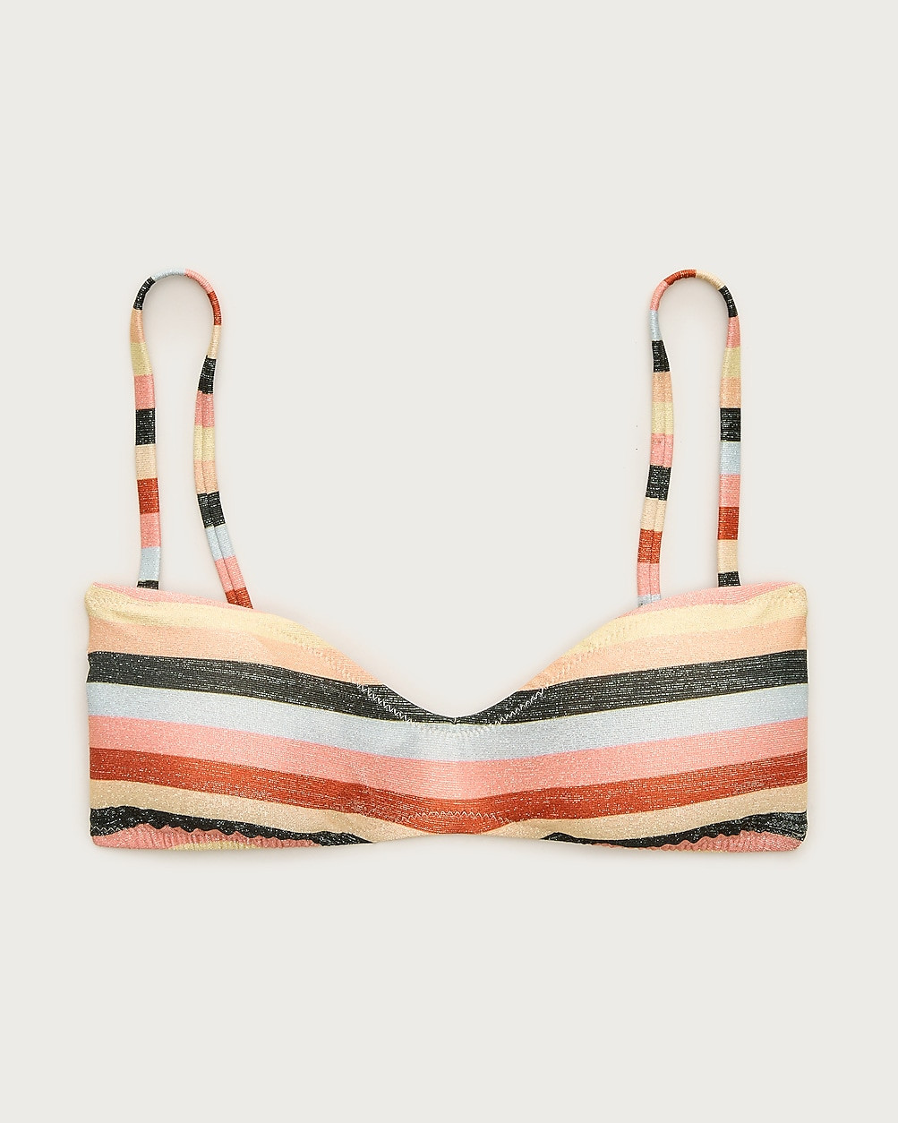 Wave bikini top in sparkle stripe | J. Crew US