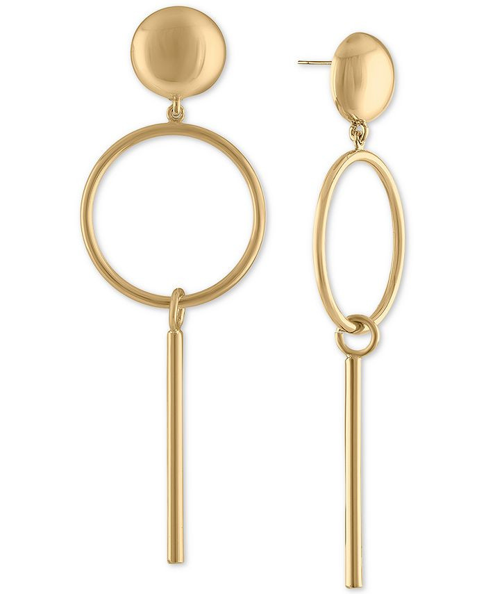 RACHEL Rachel Roy Gold-Tone Post & Circle Drop Earrings & Reviews - Earrings - Jewelry & Watches ... | Macys (US)