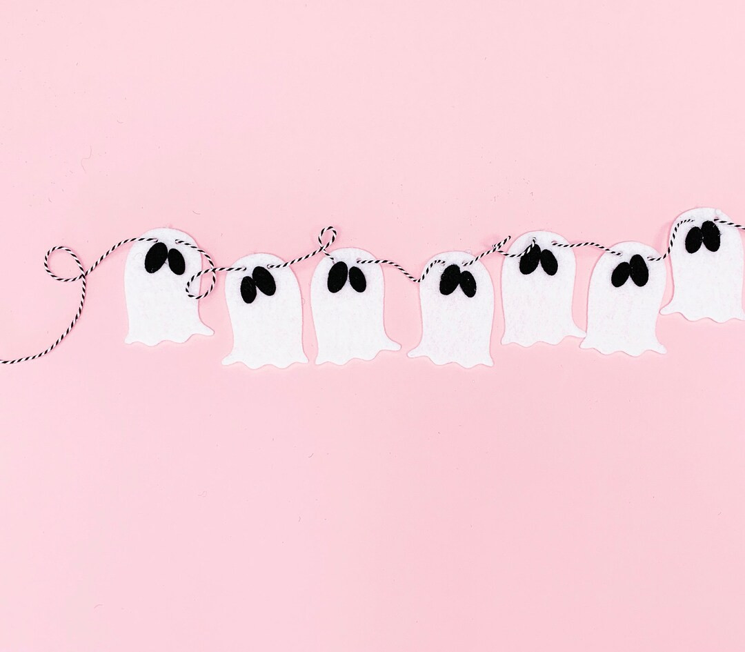 PRE-ORDER Mini Ghost Felt Garland Banner Bunting - Etsy | Etsy (US)