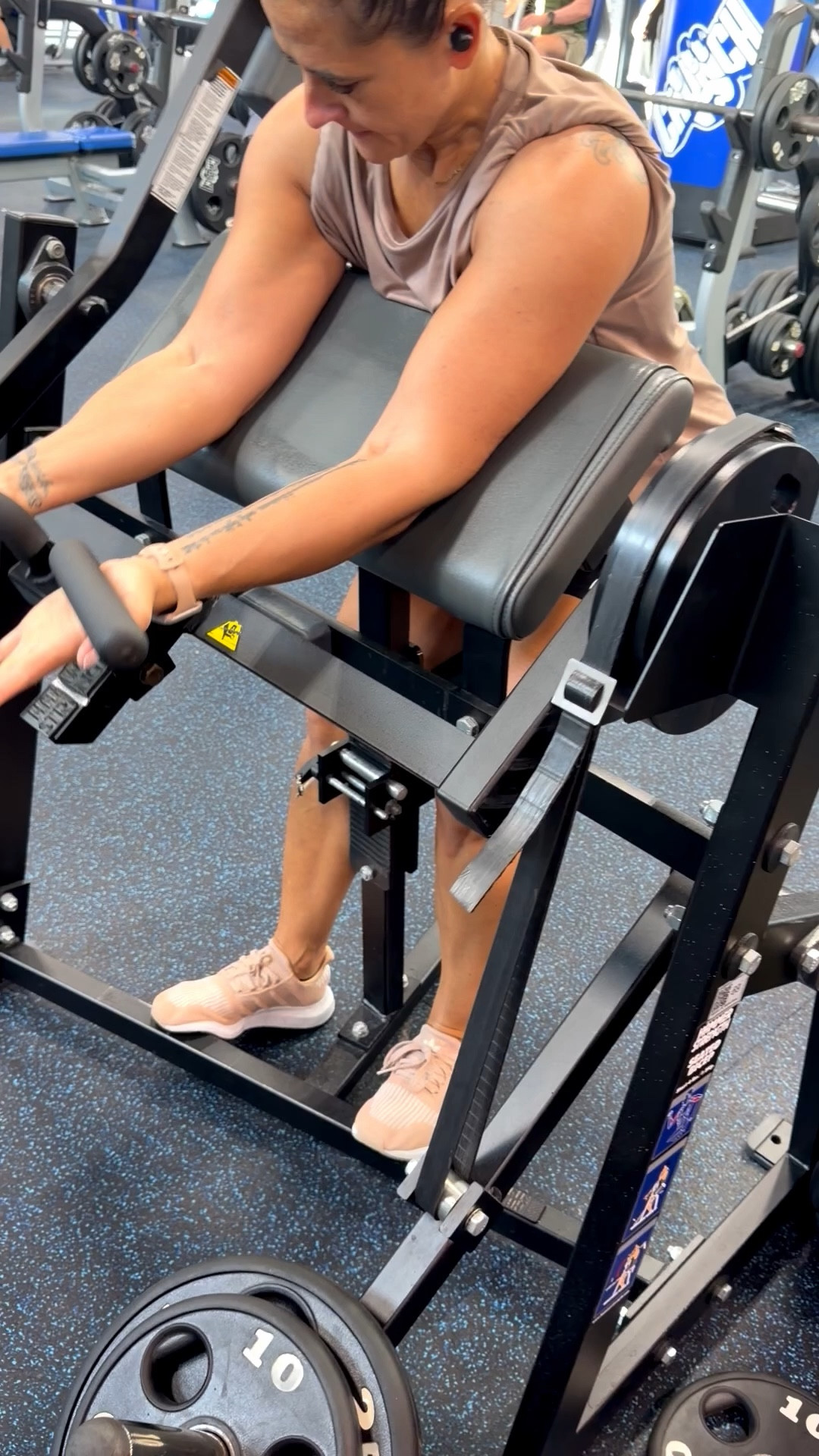 Biceps! This machine has helped me work on defining my arms more. 

#LTKOver40 #LTKfitnessgoals #LTKActive