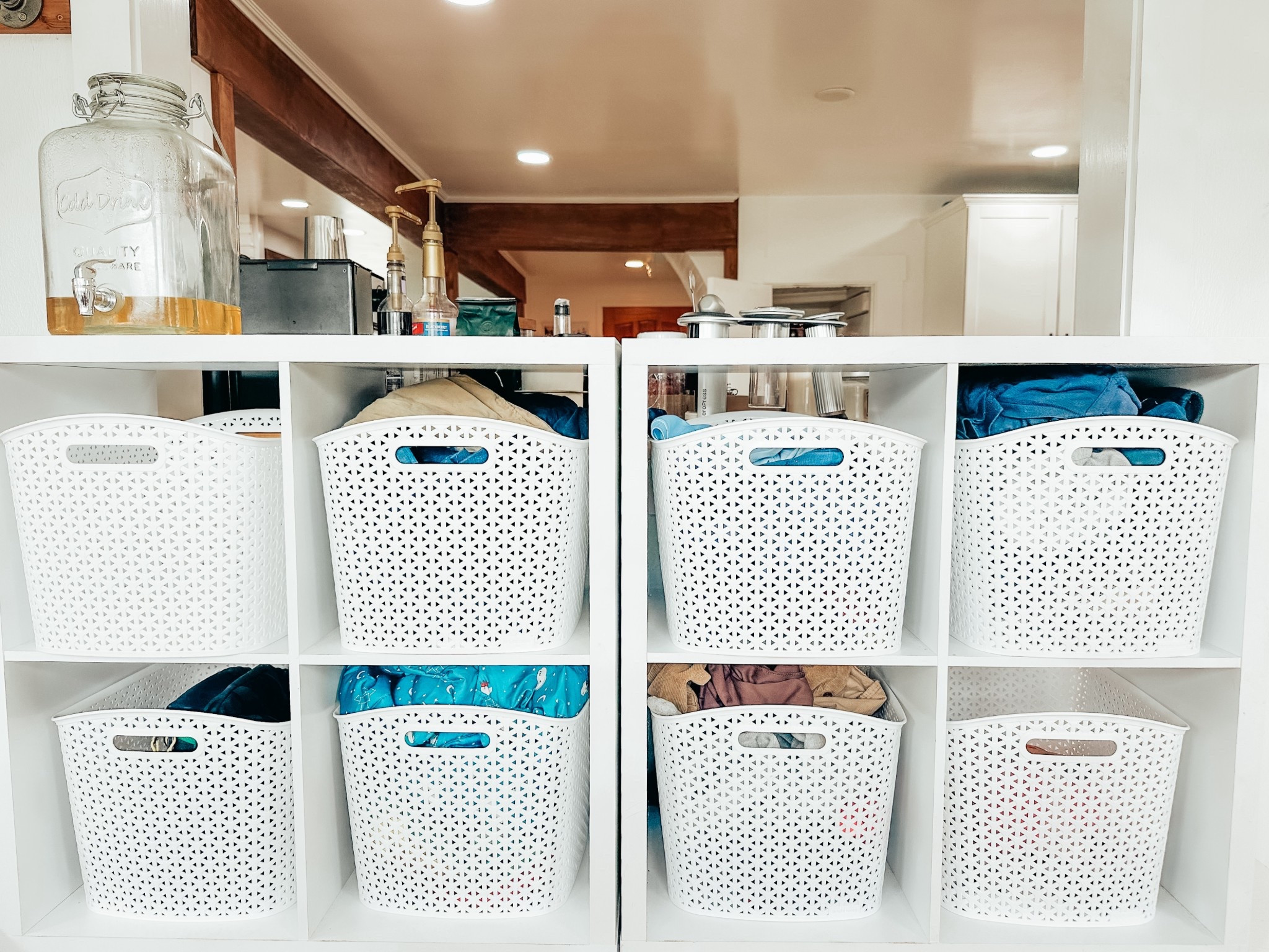 For those asking about my fav storage options, these are it! Affordable, but quality and hold up to long term use in this house with lots of kids!

#LTKFamily #LTKHome #LTKmomlife
