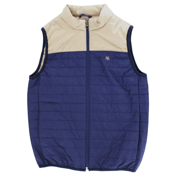Quilted Vest - Blue & Tan | The Bailey Boys