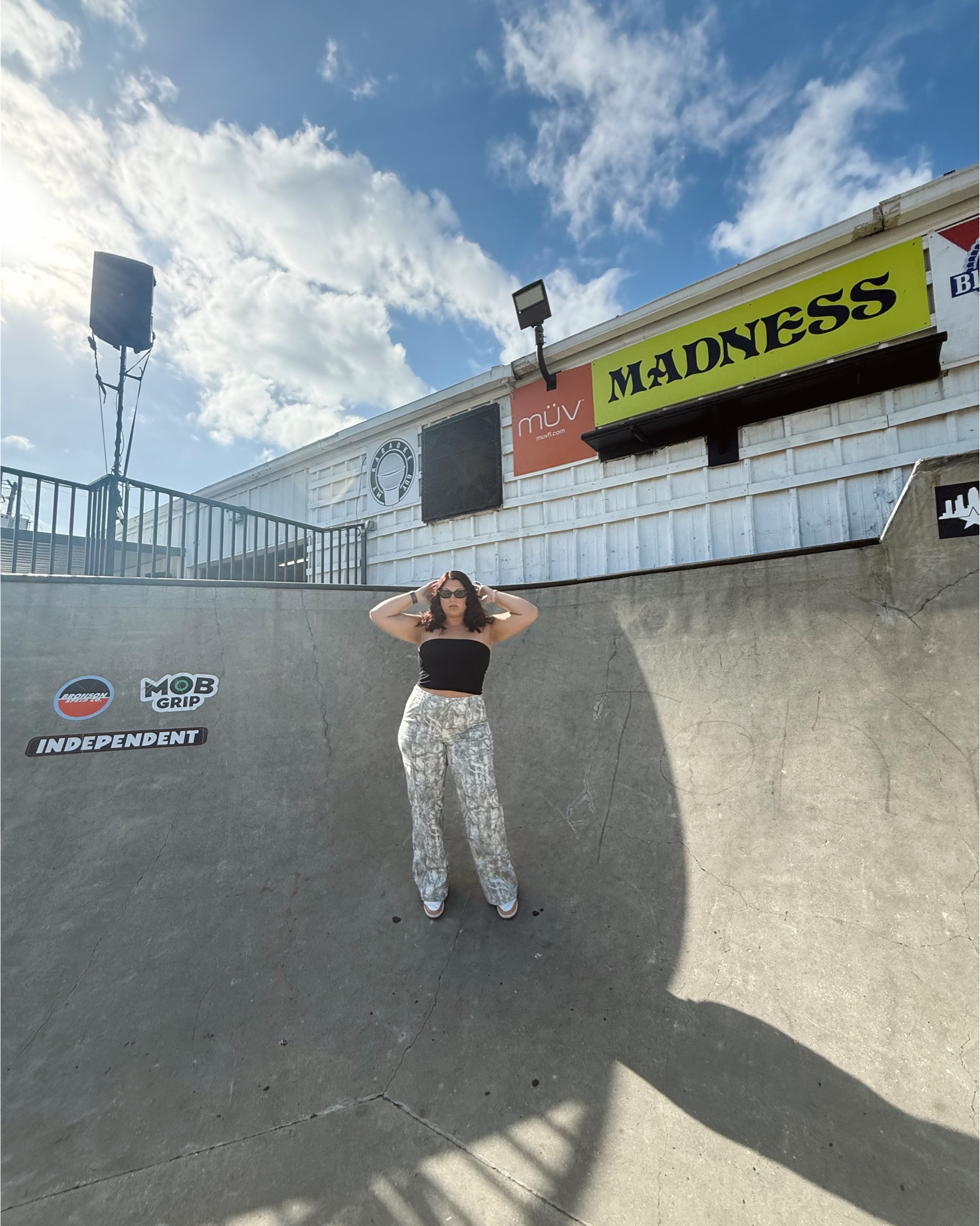 Tampa Pro ready 🛹🖤 Had to pull up with a fit that matched the vibe! Keeping it simple up top and letting these statement pants do the work (and yes… they’re from Walmart 🙌). Effortless, comfy, and perfect for a day at the park. ✨ #LTKFinds #TampaPro #SkateStyle

Wearing a size large in both the pants and the top. 

#LTKootd #LTKdayinmylife #LTKMidsize