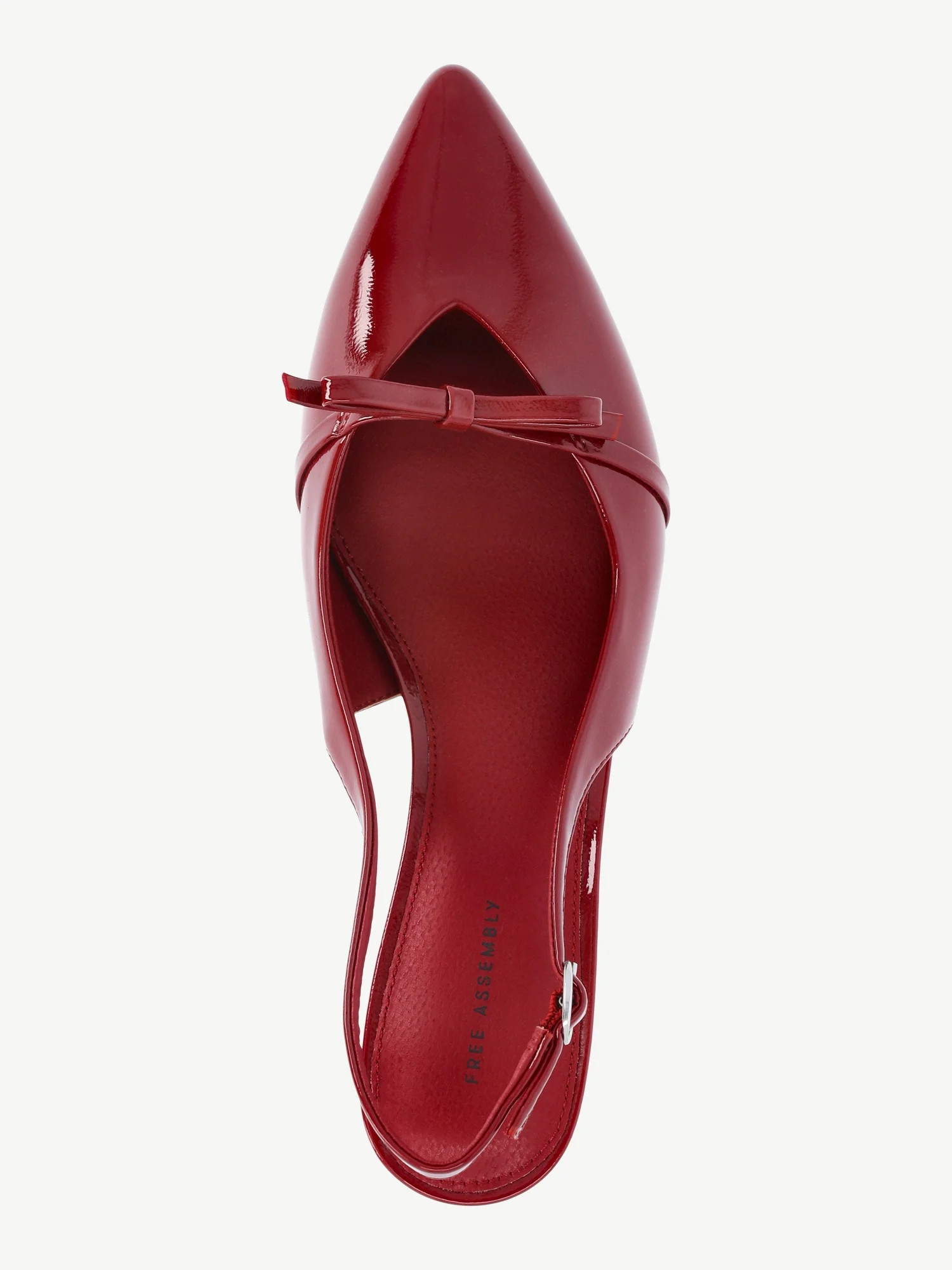 Free Assembly Women's Slingback Kitten Heel Shoes with Bow | Walmart (US)
