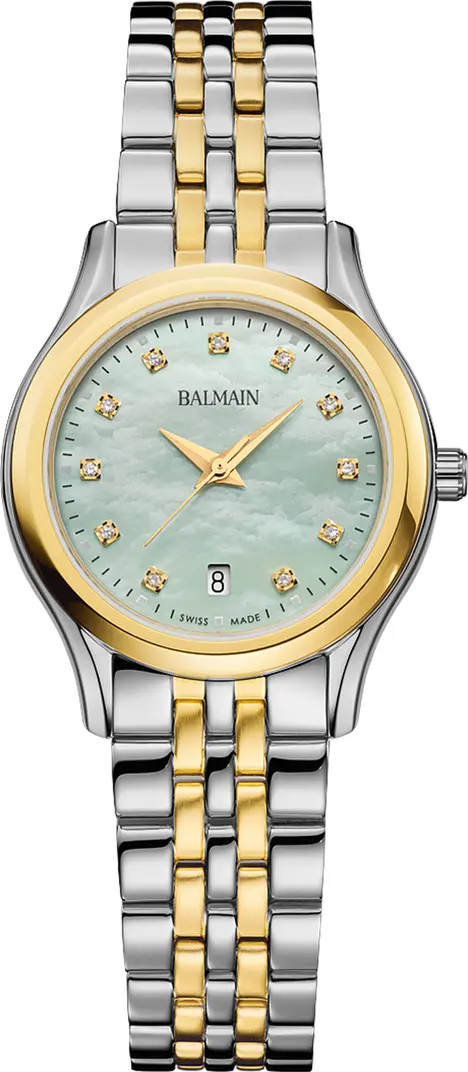 Diamond Two-Tone Bracelet Watch, 28mm | Nordstrom