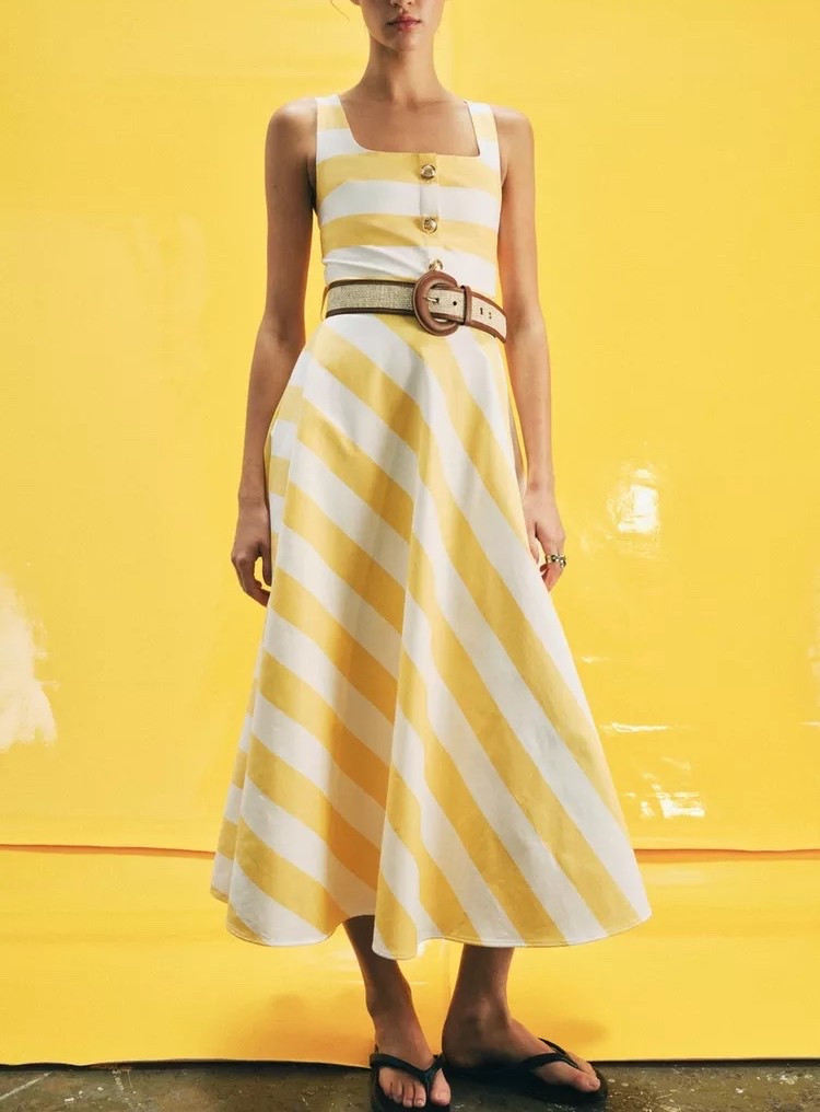 This yellow striped belted midi dress brings a fresh, sun-soaked elegance with its flattering silhouette and breezy design, making it perfect for European summers, coastal strolls, and vacation days 💛 Under $80.

Keywords:

* European summer dress
* Mediterranean style outfit
* vacation midi dress
* resort wear dress
* coastal vacation outfit
* seaside brunch outfit
* travel dress
* summer getaway style
* striped midi dress
* yellow striped dress
* belted midi dress
* feminine summer dress
* flattering midi dress
* chic daytime dress
* casual elegant dress
* lightweight summer dress
* brunch outfit
* garden party dress
* vacation outfit
* summer lunch outfit
* coastal chic style
* Hamptons summer style
* daytime event outfit
* elevated casual fashion

#LTKgrwm #LTKootd #LTKTravel