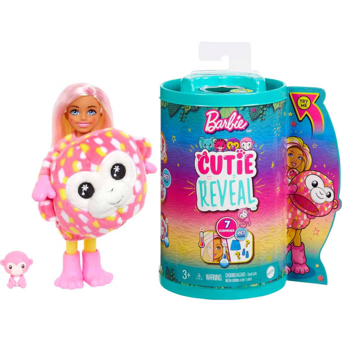 Barbie Cutie Reveal Jungle Series Chelsea Monkey Doll | Target