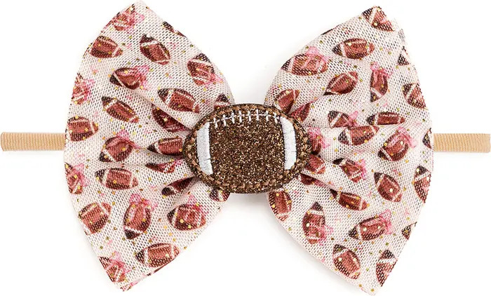 Football Cutie Tulle Bow Baby Headband | Nordstrom