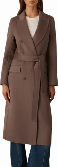 Reiss Maeve Belted Double Breasted Wool Blend Coat | Nordstrom | Nordstrom