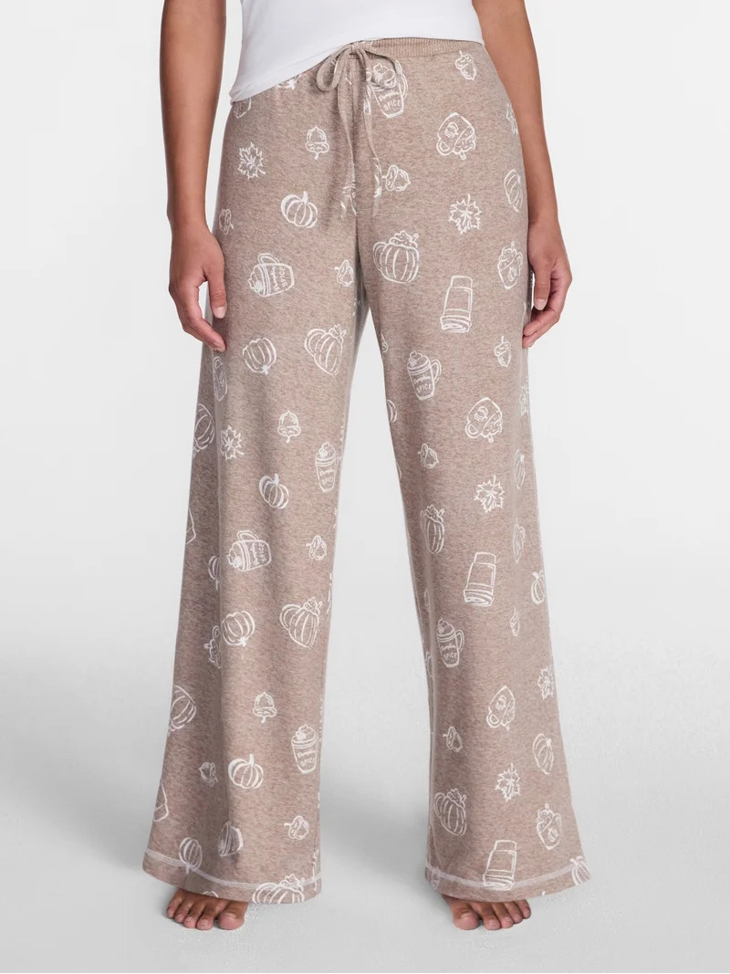 Halloween and Fall Women's Hacci Knit Sleep Pants from Way to Celebrate, 29.5" Inseam, Sizes XS-3... | Walmart (US)