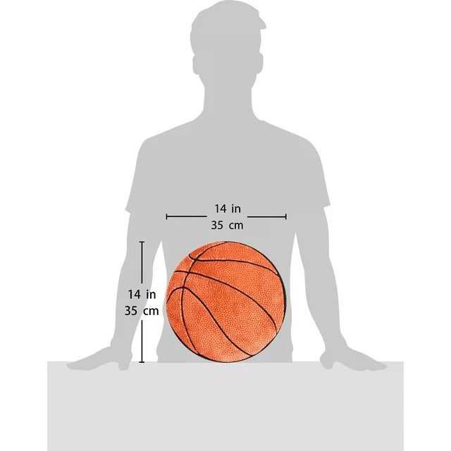 Your Zone Kids Orange Basketball Polyester Decorative Pillow for Kids, 14" x 14" - Walmart.com | Walmart (US)