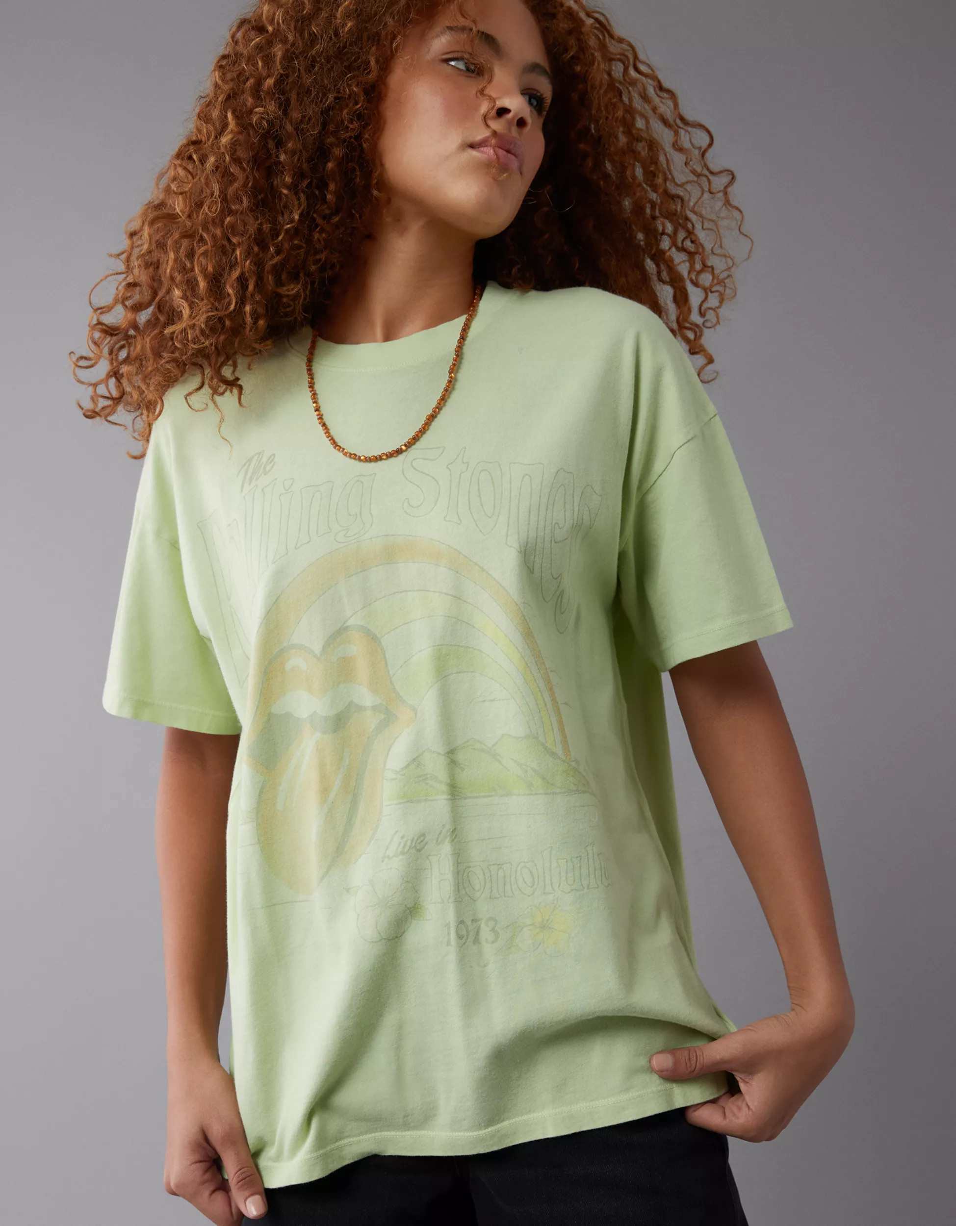 AE Oversized Rolling Stones Graphic Tee | American Eagle Outfitters (US & CA)