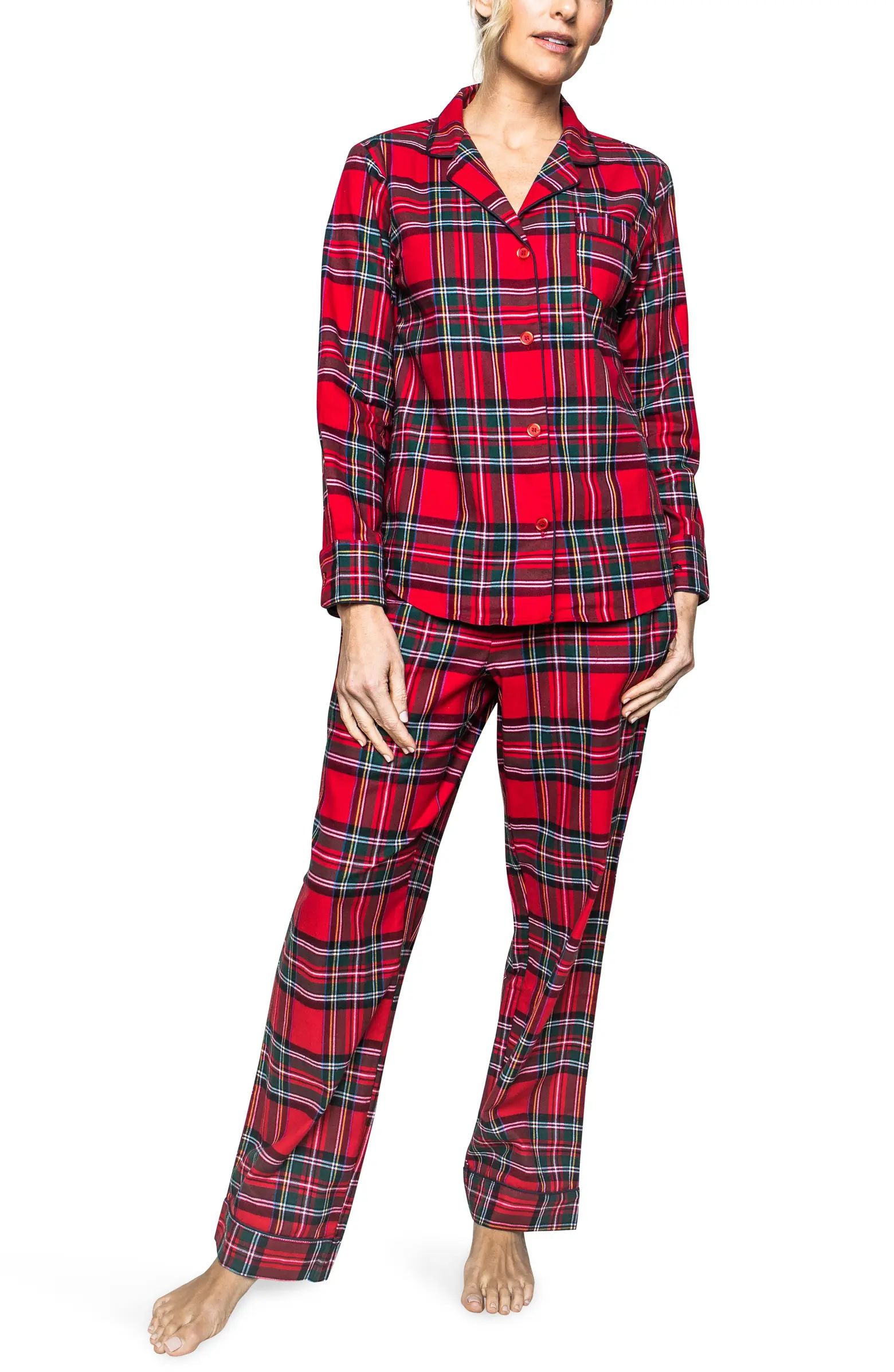 Petite Plume Imperial Tartan Cotton Pajamas | Nordstrom | Nordstrom