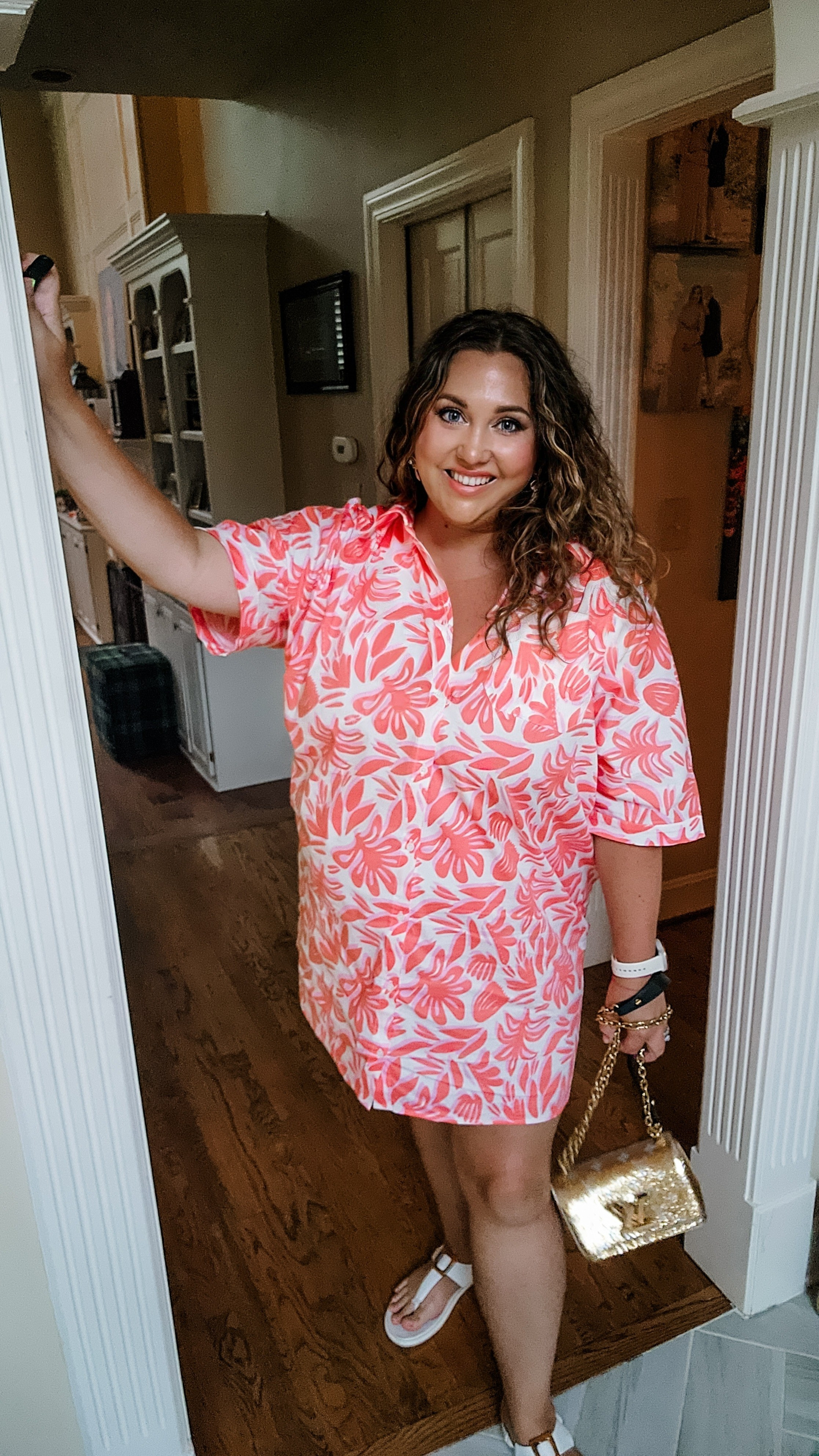 These button up shirt dresses ate my favorite and so easy to wear Use code: JEN for 20% off#michellemcdowellambassador This is a XXL (I need an XL)#michellemcdowelldesigns #olukai #louisvuitton #goldbag #summer 

#LTKSummerSales #LTKFindsUnder50 #LTKPlusSize