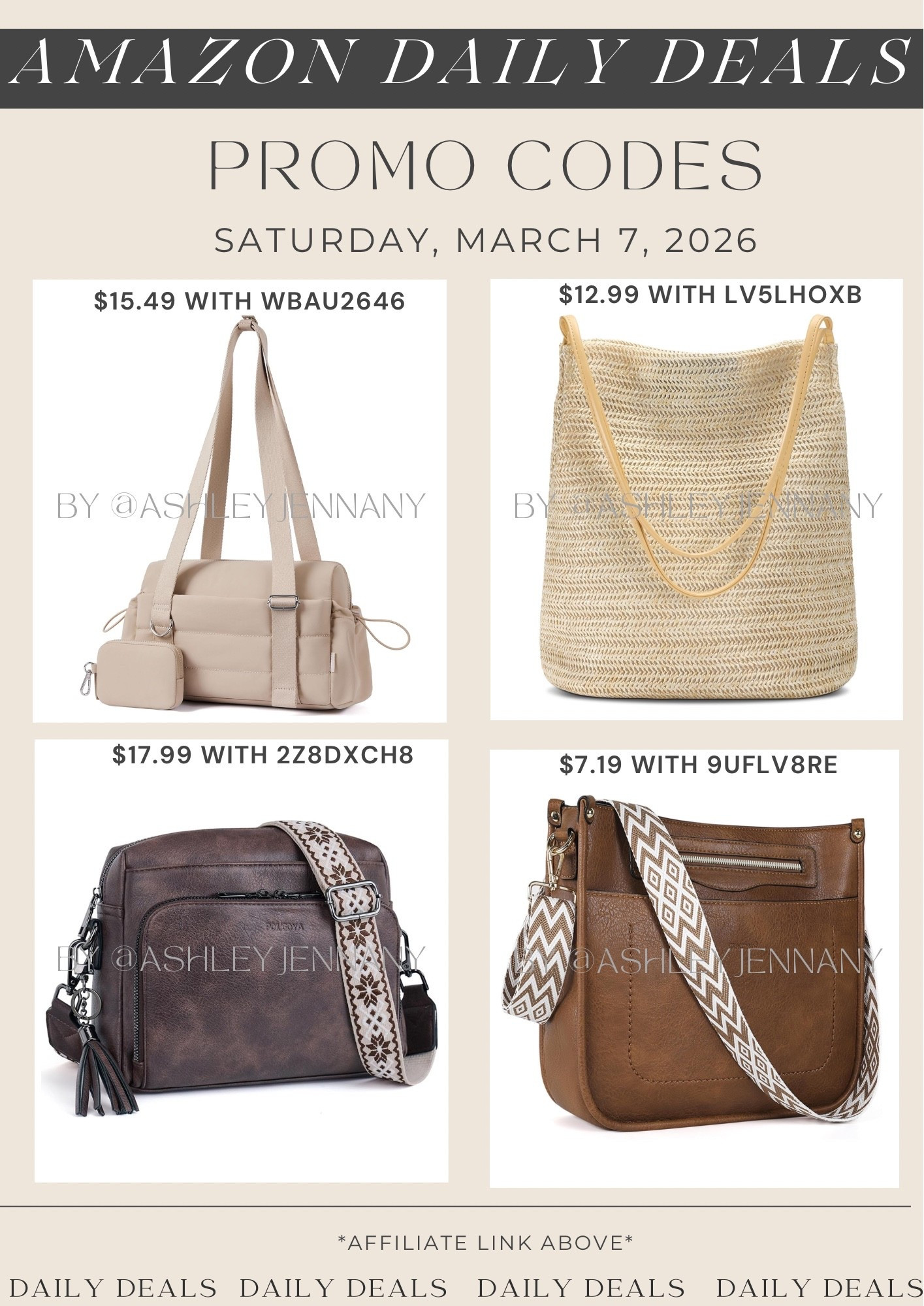 Amazon fashion deals on gym bags, straw beach bags, and Crossbody bags

#LTKTravel #LTKSaleAlert #LTKSeasonal