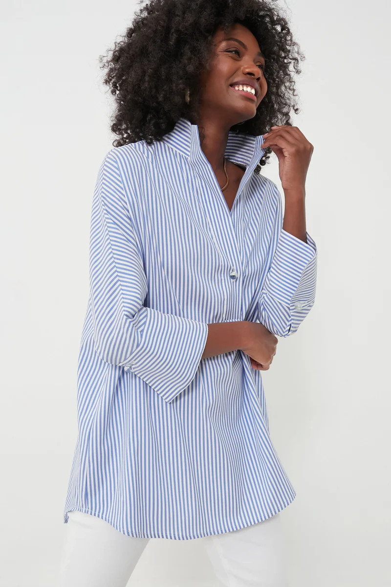 Blue Stripe Willow Blouse | Tuckernuck (US)