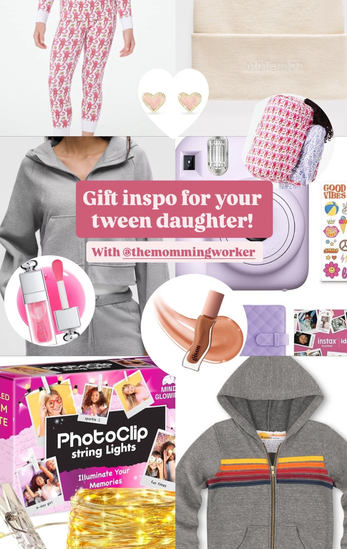 Gift ideas for your growing tween! ✨ 

My daughter is 10 and officially entering the tween stage. Her interests are shifting fast and these are the things she’s loving right now.

These aren’t “must-have everything on the list” items. Some are pricier. Some are small fun add-ons. Think of this as ideas to help you shop for the girl who is suddenly into lip oils, cozy sets, cute accessories, and anything that feels a little more grown up. 🎀 

You’ll find a mix of:
• wearable favorites
• beauty picks girls this age are obsessed with
• cozy staples
• creative gifts they use every day
• budget-friendly items mixed with splurge pieces

If you’re shopping for a 9 to 12 year old, these are all tween-approved in my house!

#LTKmomlife #LTKKids #LTKGiftGuide