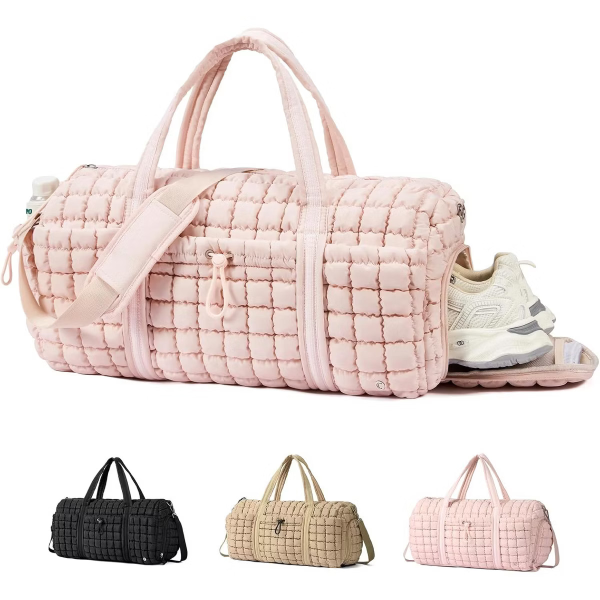 CLUCI Quilted Duffel Bag for Women, Large Puffer Duffle Weekender Bag with Shoe Compartment, Over... | Target