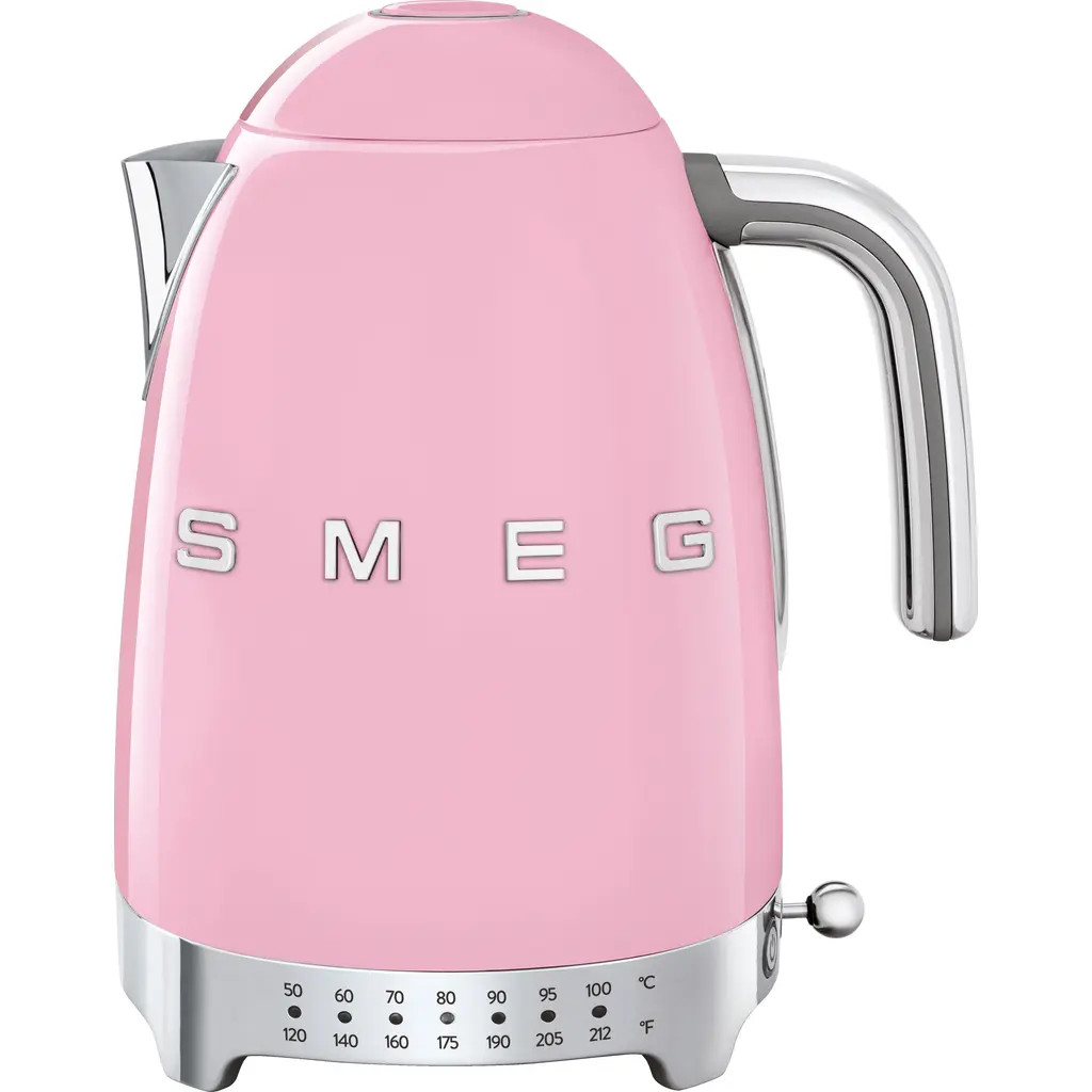 smeg '50s Retro Style Variable Temperature Electric Kettle in Pink at Nordstrom | Nordstrom