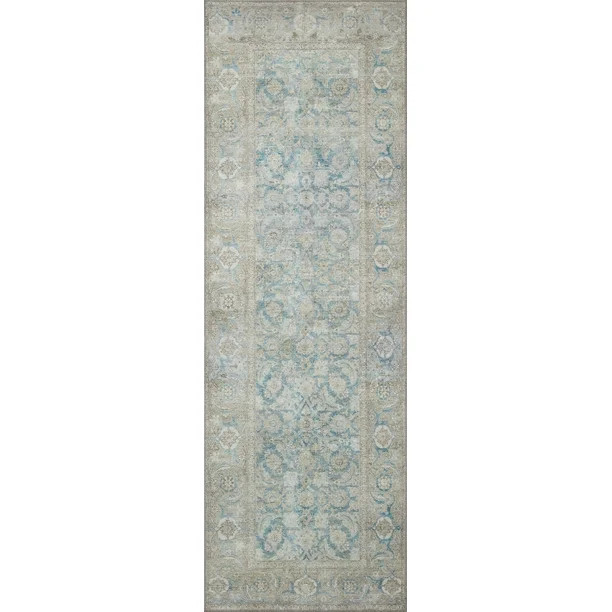 Loloi II Wynter WYN-10 Ocean / Silver Oriental Area Rug 2'-6" x 9'-6" - Walmart.com | Walmart (US)