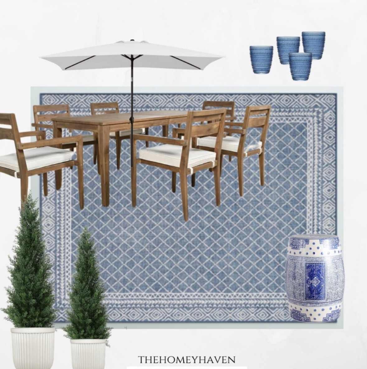 Love pretty blue and white in an outdoor space for summer!

Outdoor dining set
Outdoor furniture 
Outdoor table 
Patio furniture
Way day sale 
Amazon home
Amazon finds 
Amazon 
Planters 
Umbrella 
Front porch 
Spring refresh
Spring break outfit
Living room decor
Blue and white decor 
Home 
Home decor
Summer home
Summer home decor
Wreath
Faux plants 
Outdoor rugs 
Area rugs 

#LTKSeasonal #LTKSaleAlert #LTKHome