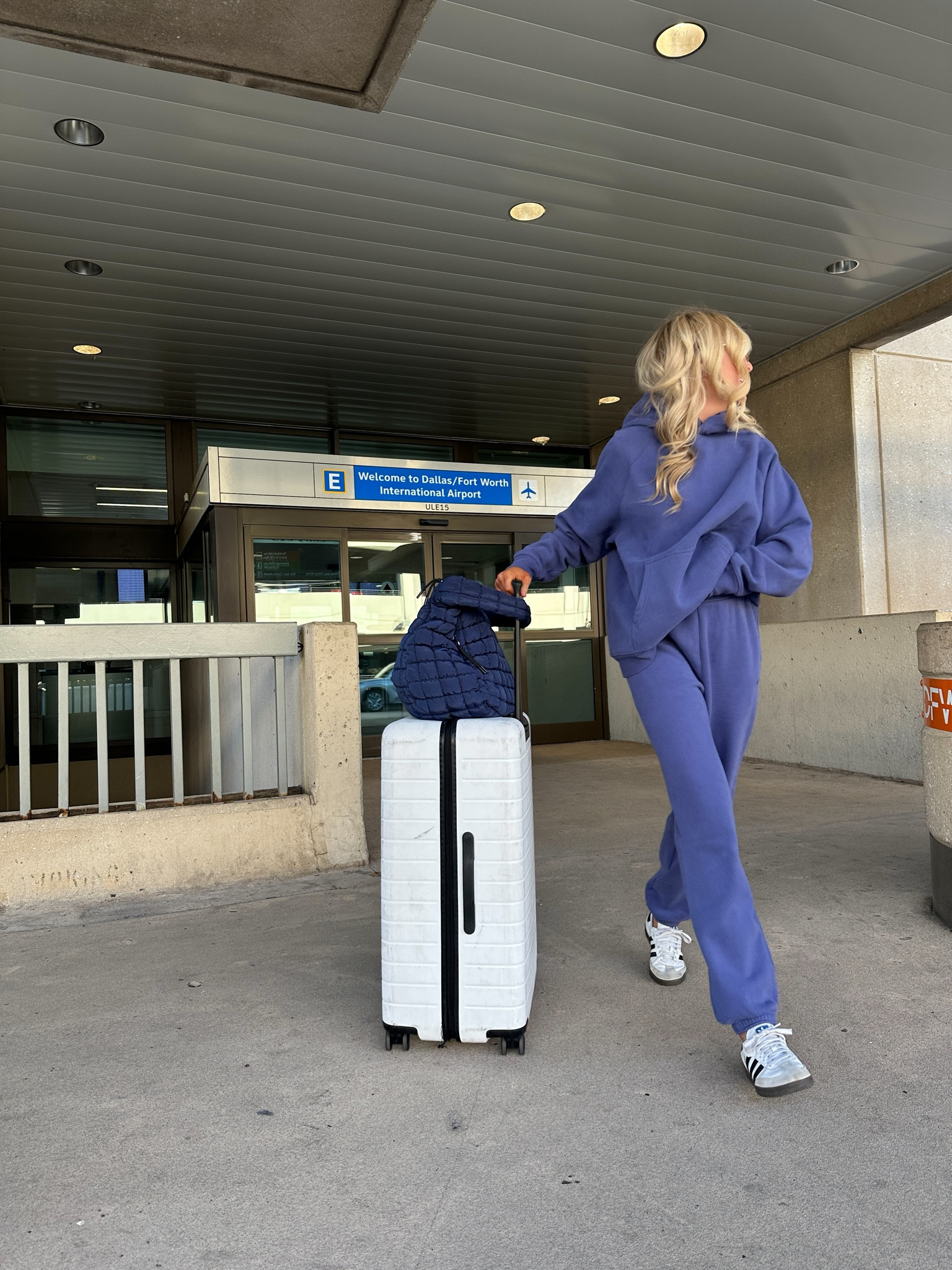 Travel day outfit in Aritzia! Wearing size S in both! I love this away luggage and fp movement carry all bag! 

#LTKTravel #LTKCon #LTKItBag