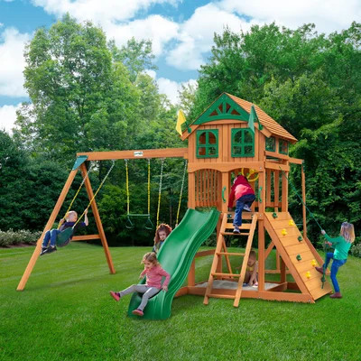 Avalon w/ Wood Roof & Monkey Bars - Professional Installation Available | Wayfair North America