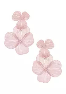 Open Flower Double Drop Earrings | Belk