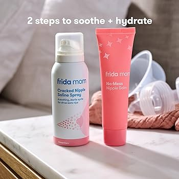 Frida Mom Nipple Cream and Saline Spray Set, Breastfeeding Essentials for New Moms, Cracked Nippl... | Amazon (US)
