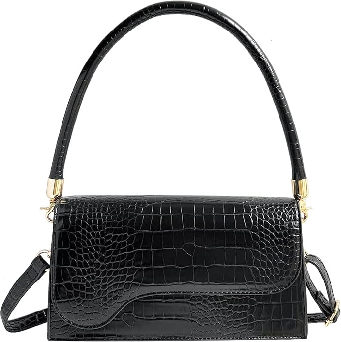 AMHDV Retro Classic Clutch Shoulder Bag Crocodile Pattern Small Crossbody Handbag for Women | Amazon (US)